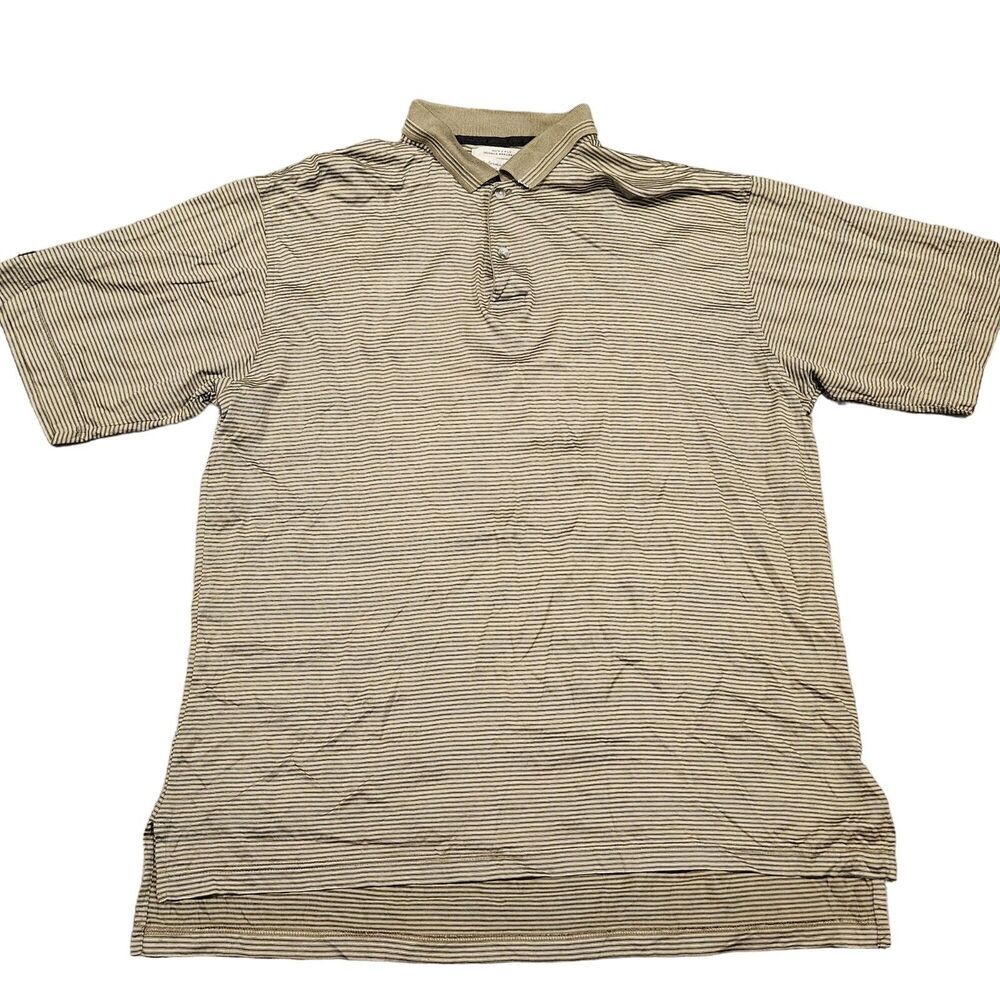 IZOD International Tour Club Men's Short Sleeve Striped Polo Shirt Size XL